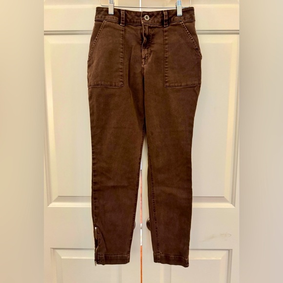 Bella Dahl Sz 26 Rowan Side Zip Pocket Pants in Brown Denim - Picture 6 of 8
